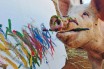 Картину свиньи-художницы из ЮАР продали за $26,5 тысяч 